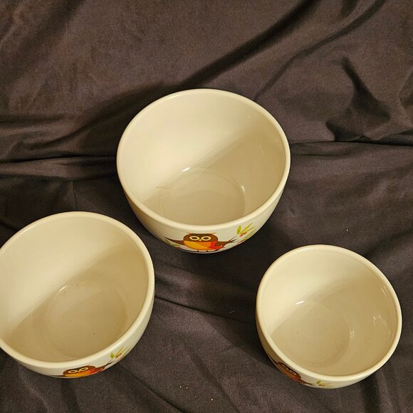Signature Collection 3Pc Owl Nesting Bowl Set (item #2743) - Picture 2 of 6